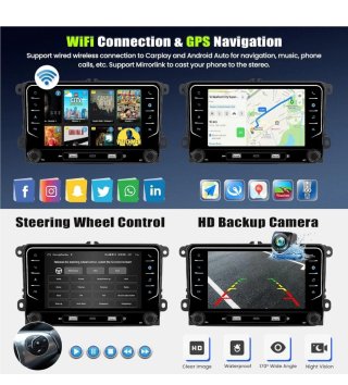 Pantalla Doble Din VW, Skoda, Seat Android