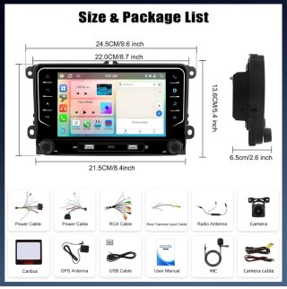Pantalla Doble Din VW, Skoda, Seat Android