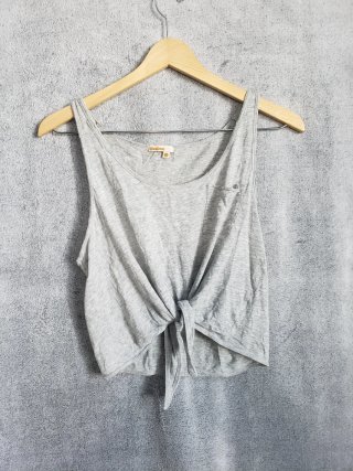 Camiseta Tirantes Crop Gris Bizzbee Talla Única
