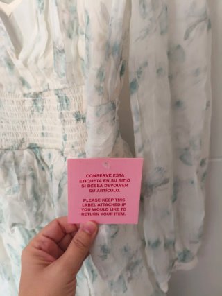Vestido Pedro del Hierro floral blanco y verde