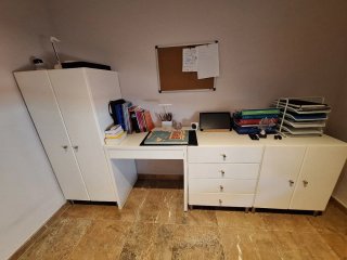 Muebles estudio juvenil blanco