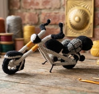 Moto Crochet Hecha a Mano