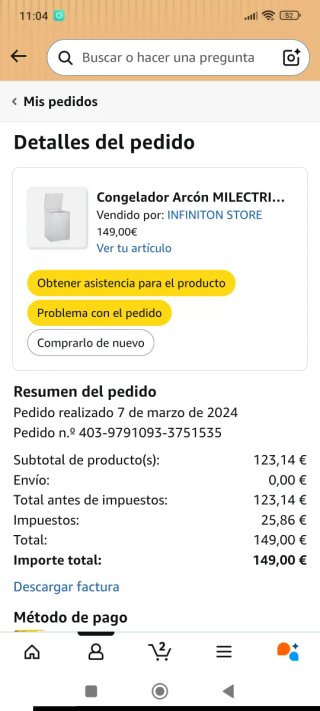 Congelador horizontal blanco 100 litros
