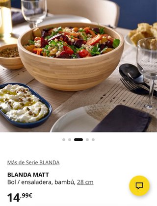 Lote 2 Bols/ensaladera de  Bambú A ESTRENAR