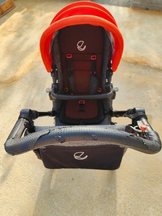 Carrito Bebé Jane 3 en 1 Rojo/Gris