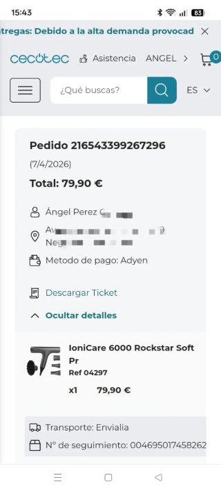 Secador Cecotec Ionicare 6000 Rockstar