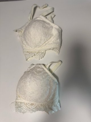 2 Sujetadores de Lactancia Encaje Blanco Talla M