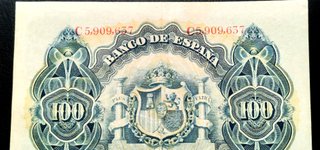 Billete de 100 pesetas 1906. Alegorias.