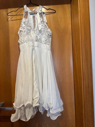 Vestido blanco encaje talla XS