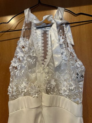 Vestido blanco encaje talla XS
