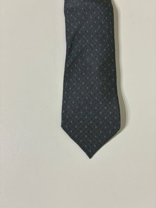 Corbata Gris y Turquesa 100% seda
