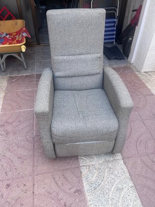 Sillón gris de tela (2 unidades)