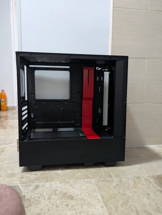 Caja PC Gaming NZXT H510 Negra/Roja Cristal