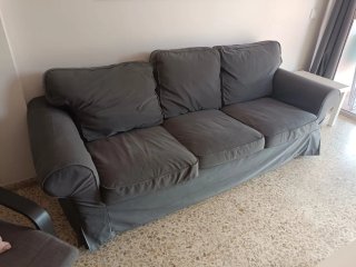 Sofá Ikea Gris Tela