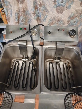 Freidora industrial doble acero inox