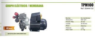 Carretilla sulfatadora motor eléctrico como nueva