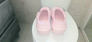 Crocs plataforma rosas Hello Kitty