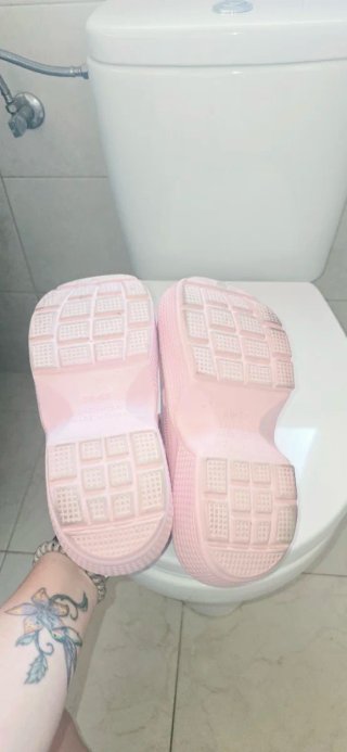 Crocs plataforma rosas Hello Kitty
