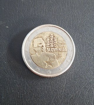 Moneda 2 € Eslovenia Franc Rozman Stane