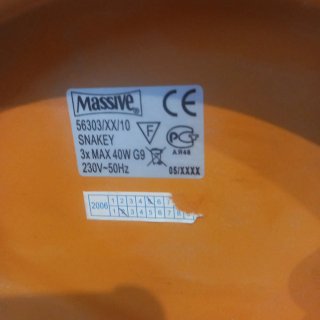 Lámpara infantil verde y naranja