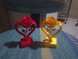 Decoración Corazón Rosa 3D