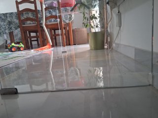 Mesa de cristal templado 100x50x45 cm