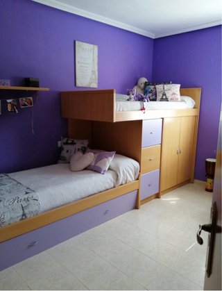 Dormitorio completo litera y cama