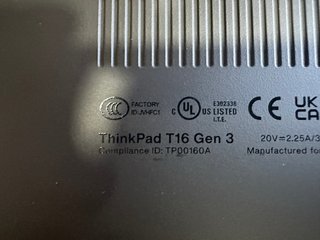 Portátil Lenovo ThinkPad T16 Gen 3 Negro