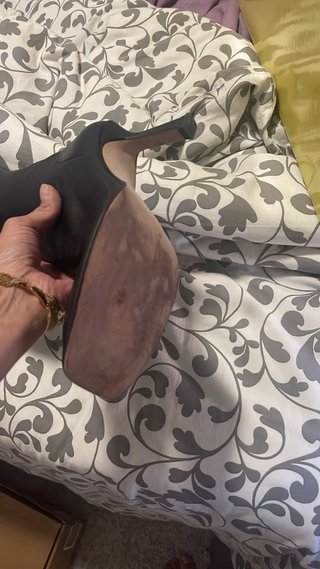 Botas de piel Zara tacón alto negras