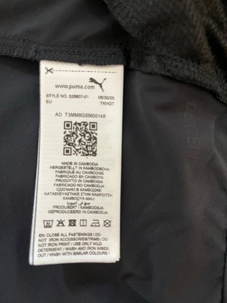 Cortavientos Puma Negro Running NUEVO