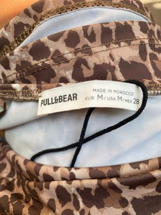 Top sin tirantes estampado animal