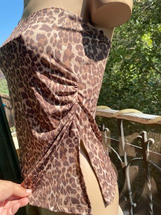 Top sin tirantes estampado animal