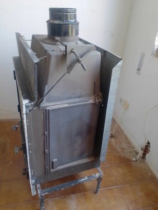 Casete chimenea hierro fundido con cristal