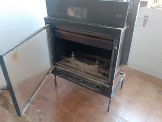 Casete chimenea hierro fundido con cristal