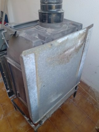 Casete chimenea hierro fundido con cristal