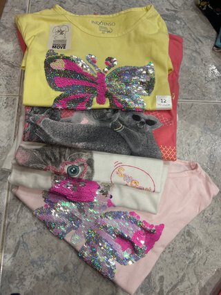 Camisetas manga corta Talla 12 (5 unidades).