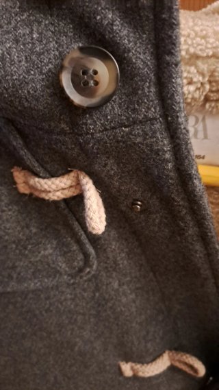 Zara Cappotto Gris con Capucha