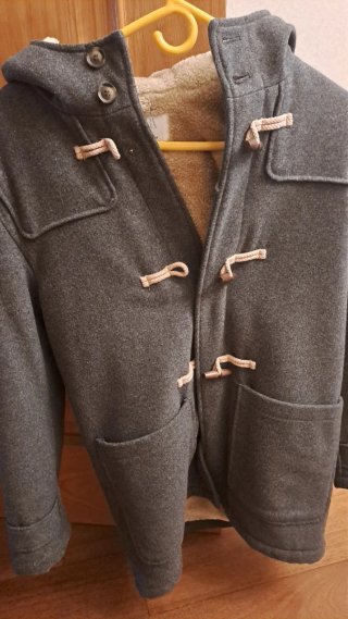 Zara Cappotto Gris con Capucha