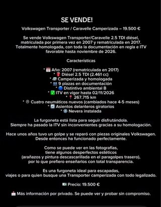 furgoneta lista para viajar