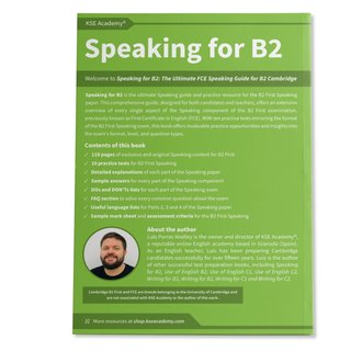 Libro de Speaking B2 First para Cambridge B2
