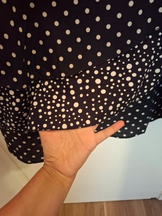 Blusa lunares negra y blanca talla 4XL