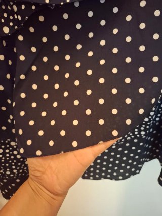 Blusa lunares negra y blanca talla 4XL