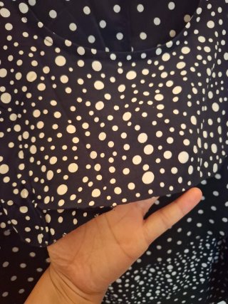 Blusa lunares negra y blanca talla 4XL