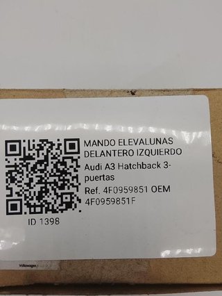 1398 4f0959851f mando elevalunas delantero audi a3