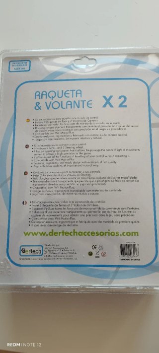 Accesorios Wii Gertech: Raqueta y Volante x2