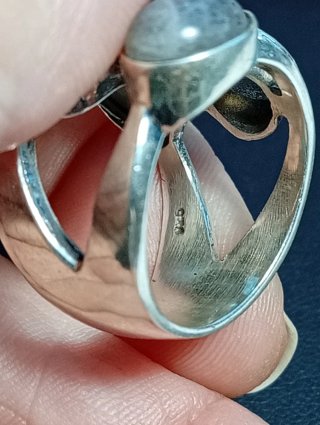 Anillo Plata Ley Labradorita