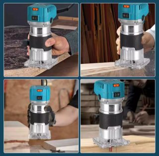 Fresadora para madera con accesorios