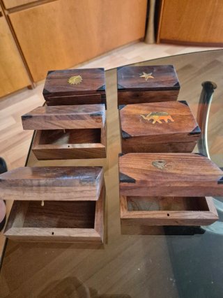 Cajitas de madera de la India