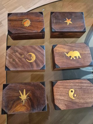 Cajitas de madera de la India