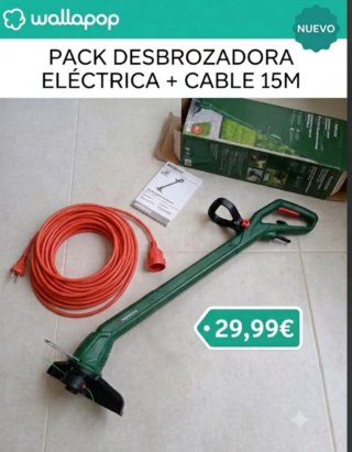 Desbrozadora Eléctrica Parkside + Cable 15m
